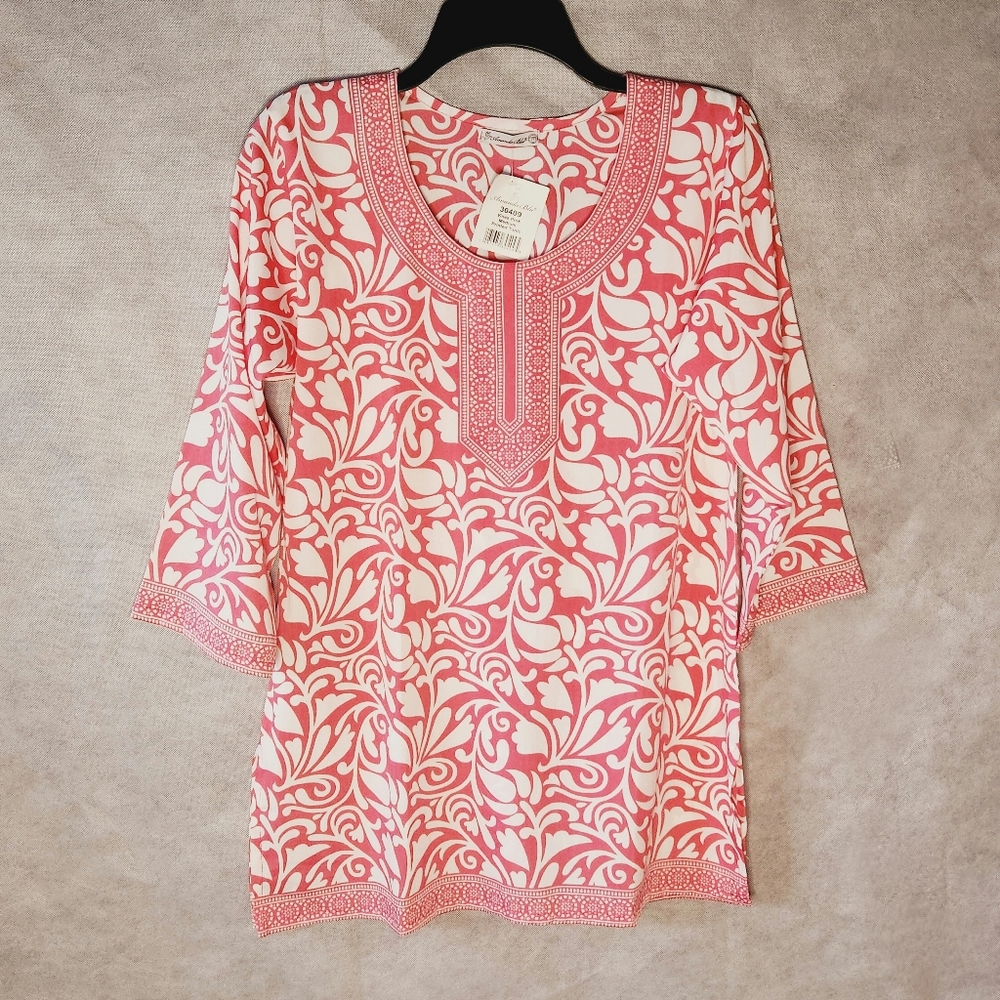 Amanda Blu Vines Printed Long Sleeve Tunic